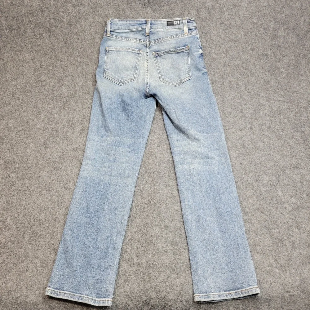 Kut From The Kloth Jeans Womens 0 Blue Denim High Rise Ankle VTG Straight Preppy - Picture 4 of 13